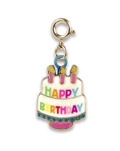 Gold Birthday Cake Charm
