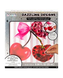 Dazzling Designs Sweet Cherry Canvas Art Kit