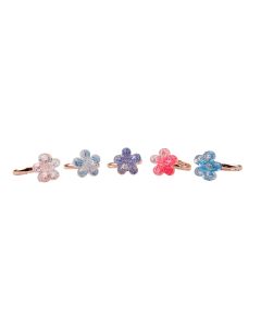 Boutique Shimmer Flower 5pc Ring Set