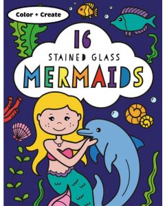 color+create 16 stained glass mermaids