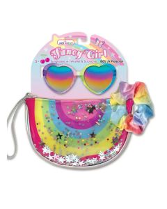 Fancy Rainbow Wristlet with Sunglasses & Scrunchie