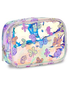 Bright Butterflies Clear Cosmetic Bag