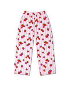 Strawberry Stripes Plush Pants (Medium, 10/12)