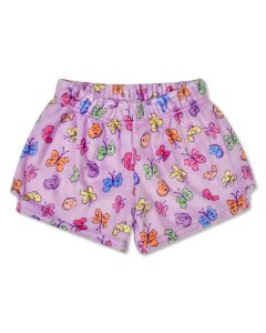 Bright Butterflies Plush Shorts (Medium, 10/12)