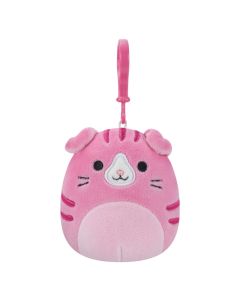Squishmallow 3.5 Inch<br>Clip On Pink Scottish Fold Cat