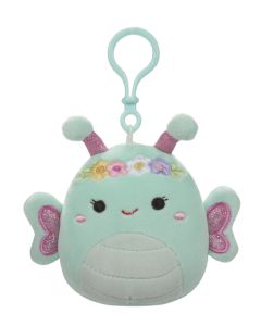 Squishmallow 3.5 Inch Clip On Seafoam Green Butterfly with Flower Crown