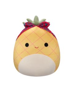Squishmallow 3.5 Inch<br>Clip On Yellow Pineapple with Paisley Headband