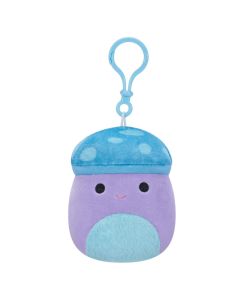 Squishmallow 3.5 Inch<br>Clip On Blue Mushroom with Fuzzy Belly