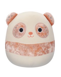 Squishmallow 8 Inch<br>Light Peach Velvet Panda with Peach Ears, Eye Patches, and Stripe