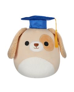 Squishmallow 8 Inch<br>Brown Spotted Dog with Graduation Cap