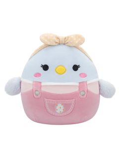 Squishmallow 8 Inch Blue Chick in Pink Overalls