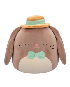 Squishmallow 5 Inch<br>Chocolate Brown Bunny with Tan Belly and Straw Hat