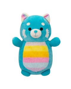 Squishmallow 10 Inch<br>Hugmee Teal Red Panda with Rainbow Belly