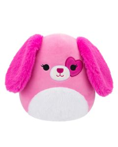 Squishmallow 8 Inch Pink Dog with Heart Eye Patch