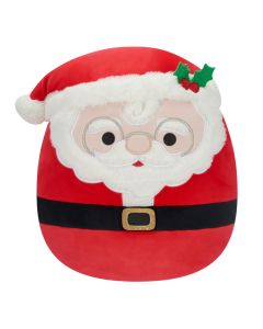 Squishmallow 3.5 Inch<br>Clip Christmas Santa with Glasses and Holly
