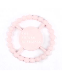 Teether Light Pink the Future Is Female-3