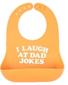Wonder Bib Orange I Laught at Dad Jokes-3