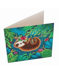 Crystal Art Card Kit: Sloth-3