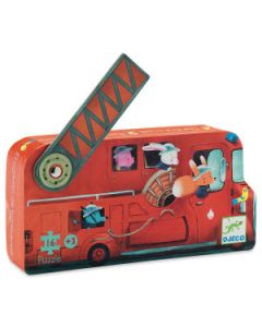 DJECO Fire Truck Mini Jigsaw Puzzle-2