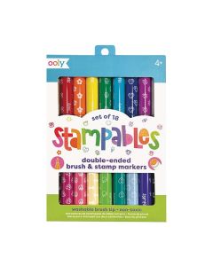 Stampables Double-Ended Stamp & Brush Markers-4