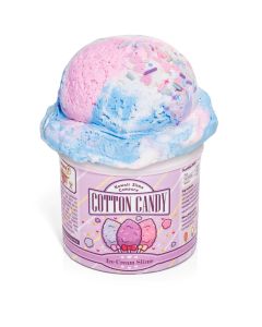 Kawaii Cotton Candy Scented Ice Cream Pint Slime-3