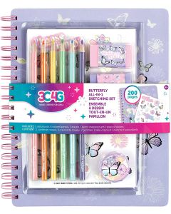 Three Cheers for Girls 3C4G Butterfly All-in-1 Sketching Set-5