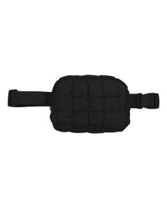 Karma Collection Black Quilted Puffer Waist Bag-1