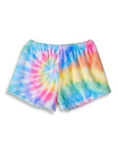 Pastel Delight Tie-Dye Fuzzy Shorts, Size 10/12-2