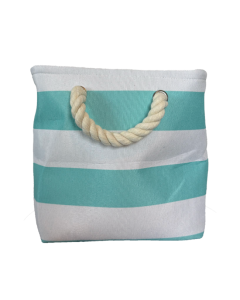 Striped Canvas Tote Green-1