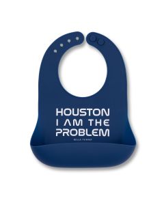Wonder Bib Navy Blue Houston I am the Problem-2