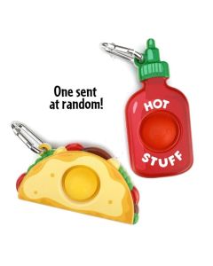 Popit Keychain Hot Sauce OR Taco<br>One sent at random