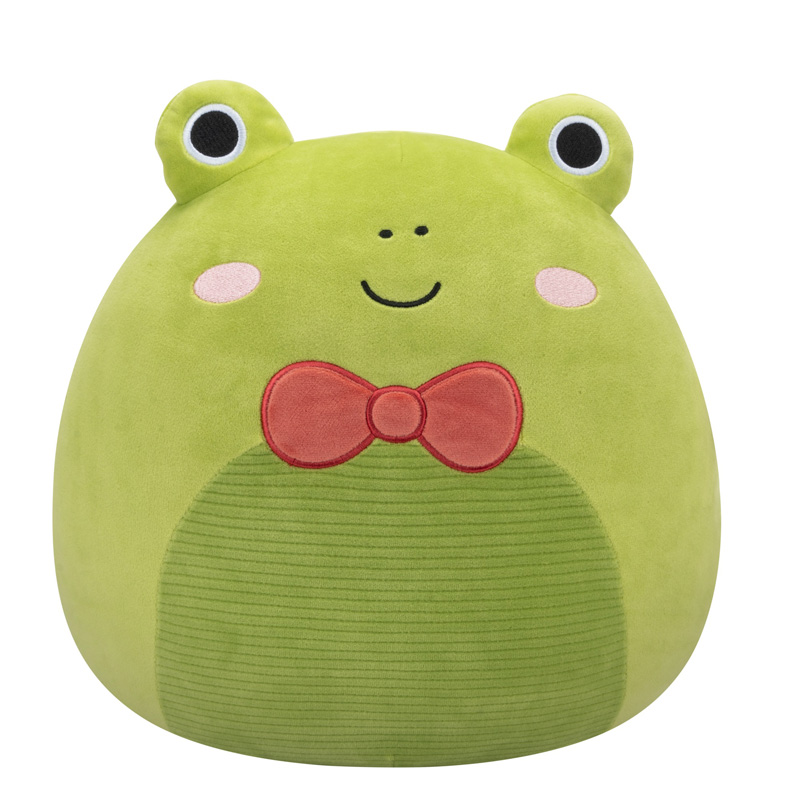 Squishmallow 8 Inch<br>Green Frog with Textured Belly and Bow