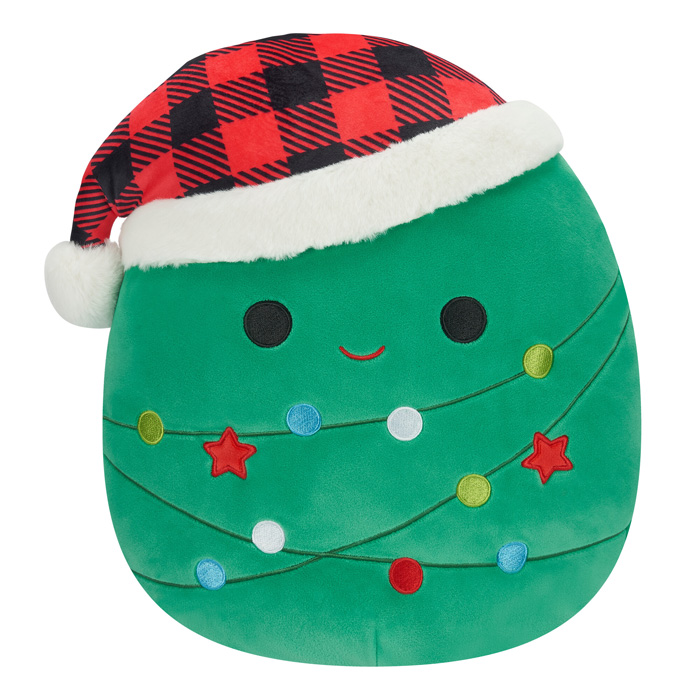 Squishmallow 8 Inch<br>Christmas Tree with Plaid Hat