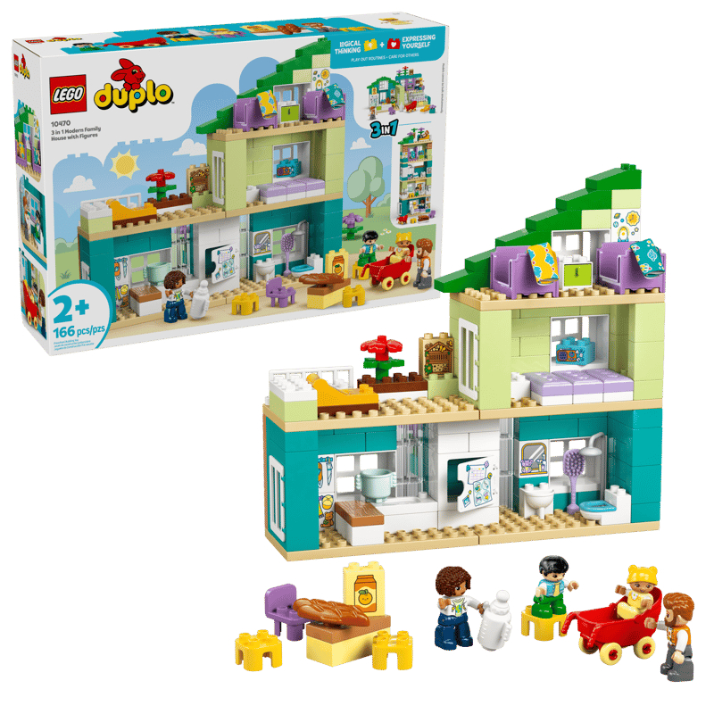 LEGO Duplo 3 in 1 Modern Family House with Figures LEGO Duplo 3 in 1 Modern Family House with Figures