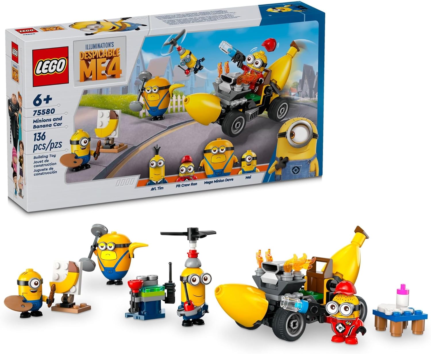 LEGO Despicable Me 4 Minions and Banana Car