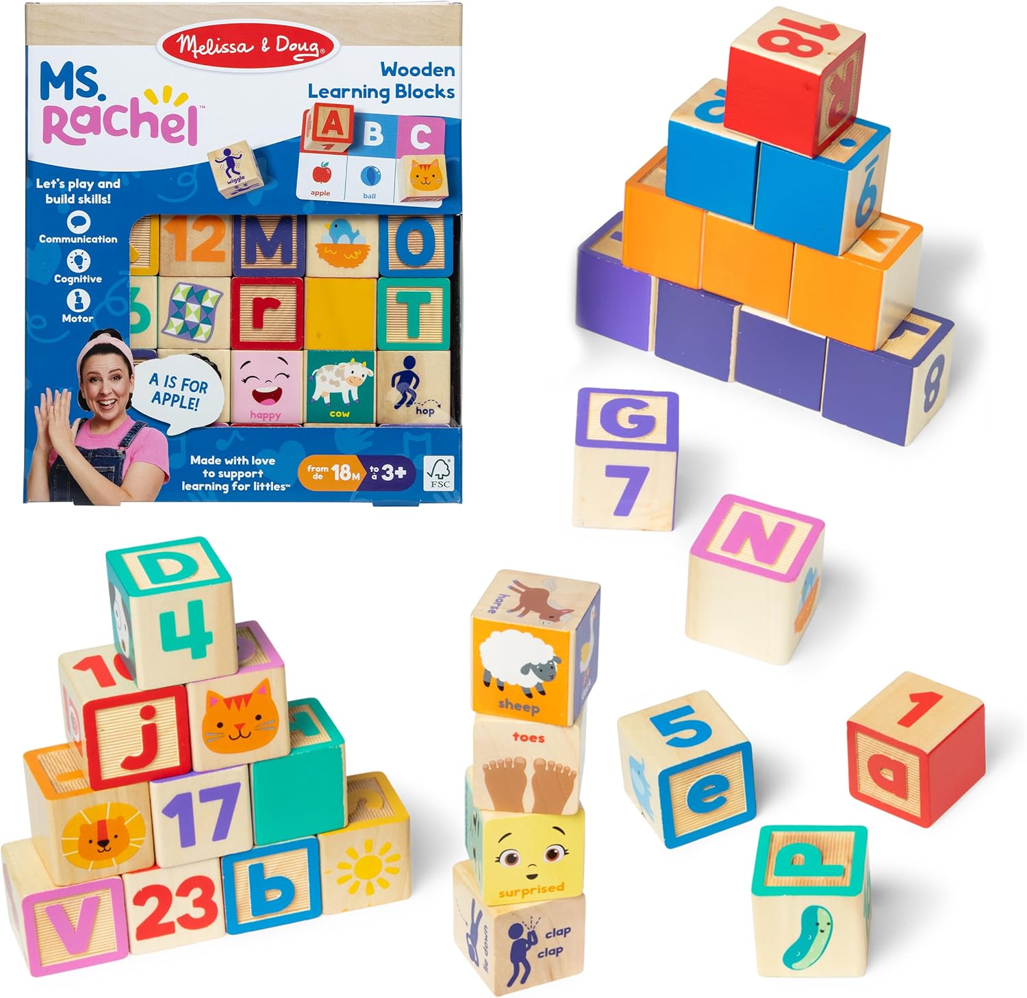 Ms. Rachel Wooden Learning Blocks