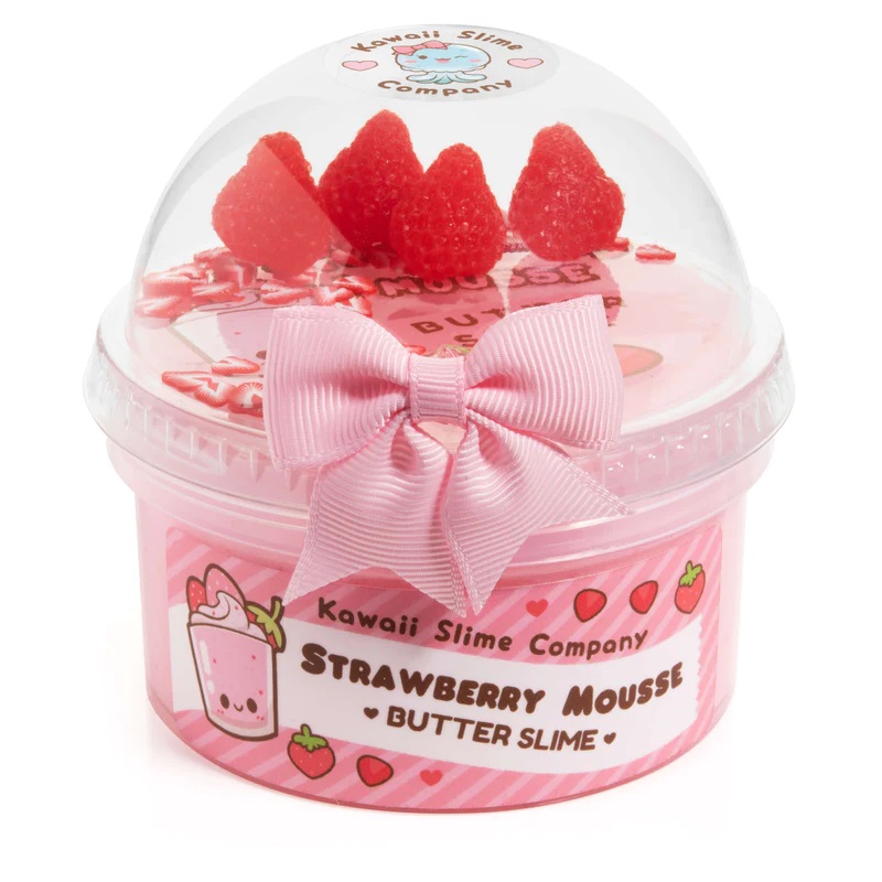 Kawaii Strawberry Mousse Fluffy Butter Slime