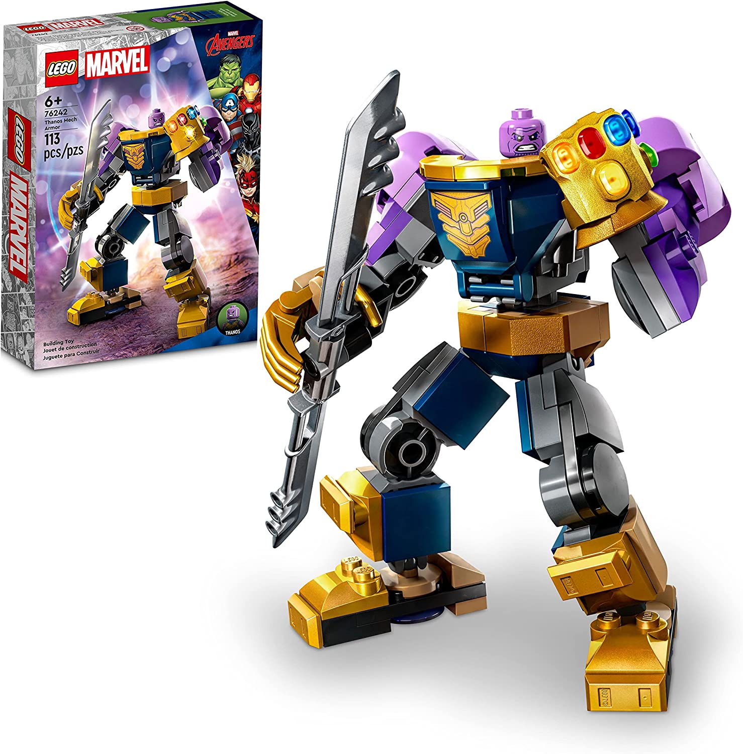 LEGO Marvel Avengers Thanos Mech Armor 76242 Building Toy Set