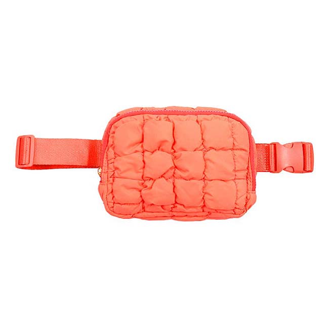 Karma Collection Orange Puffer Waist Bag