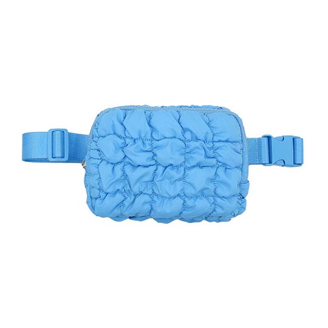 Karma Collection Blue Puffer Waist Bag